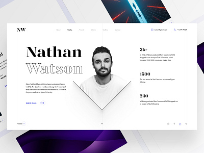 Digital artist website concept 3d art artist black and white design digital inspiration man minimal minimalism minimalistic person ui ui ux ux web web design website