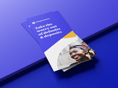 TheGuarantors Brochure branding brochure concept fintech graphic design marketing print startup tech startup trifold