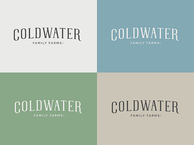 Coldwater Farms Logo branding farm logo mark typography