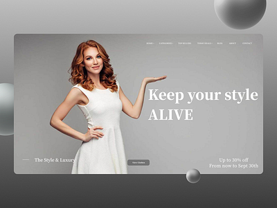 Fashion Web Concept branding design ui ux