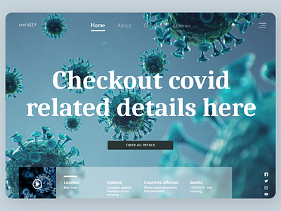Covid Details Landing Page
