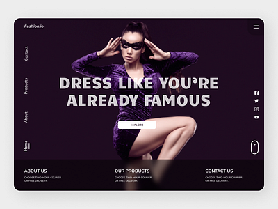 Fashion Landing Page design ui