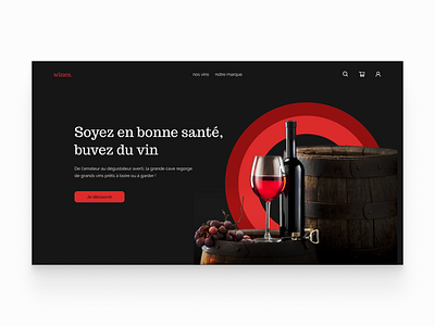 red wines.. daily ui design figma france french culture homepage red wine ui user interface ux web wine wines