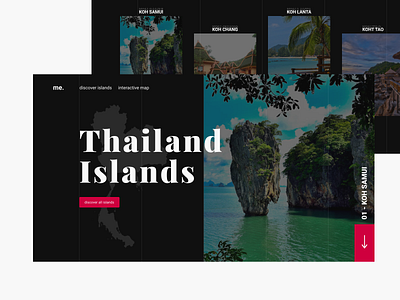 TRAVEL - THAILAND ISLANDS dailyui design discover figma homepage island islanders koh samui thailand travel ui user interface ux voyage web website
