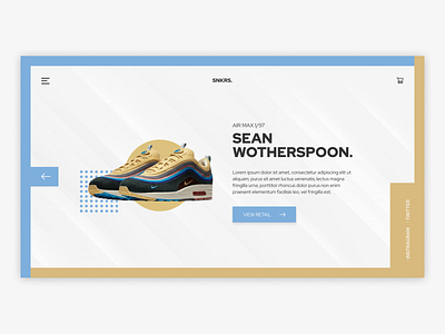 AIR MAX 1/97 SEAN WHOTERSPOON airmax design figma home homepage minimalist nike nike air max sean whoterspoon simplify simplistic sneaker sneakers ui ux web website