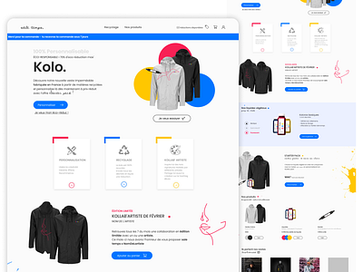 SALE TEMPS - LANDING PAGE blue branding colors design ecology ecommerce figma homepage landingpage logo personnalisation project red school ui user interface ux web