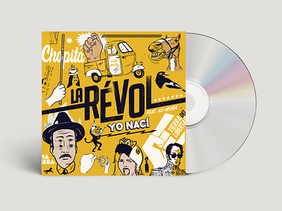 La Revol - Yo Nací album cd cover graphic design illustration la revol mamut miami venezuela