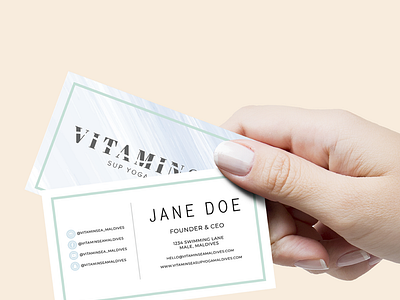 VitaminSEA Business Card Mockup