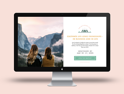 The Gathering Camp - Landing Page Mockup branding design landing page landing page design web design website website design