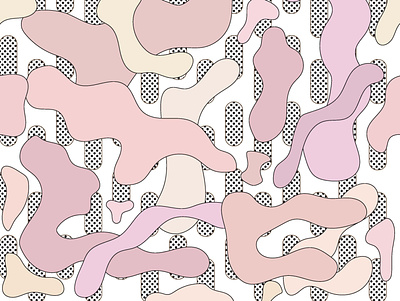 strawberry cheesecake illustration pattern pattern art pattern artist pattern design peach pink print surface pattern