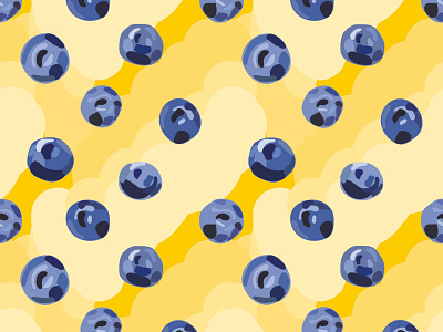 blueberries blue blueberries bright illustration pattern pattern art pattern artist pattern design surface pattern surface pattern design yellow