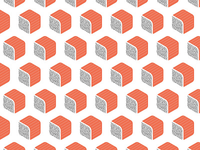 memphis sushi illustration memphis design orange pattern pattern art pattern artist pattern design surface pattern surface pattern design sushi