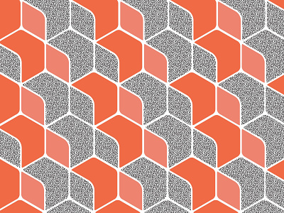cubic modern orange pattern pattern art pattern artist pattern design salmon surface pattern surface pattern design