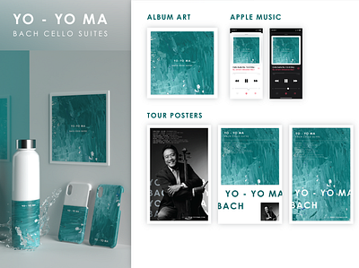 Yo Yo Ma Bach Sweet collateral (Class Project) album branding design
