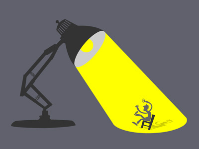 Lamp By Violawang illustration lamp light man yellow