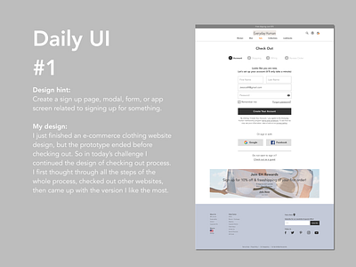 Daily UI #1 dailyui webdesign