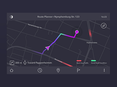Car Dashboard Nav car clio dashboard interface navigation renault route planner ui