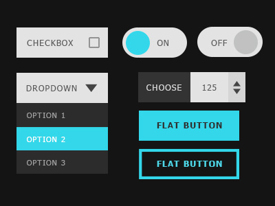 Flat form elements