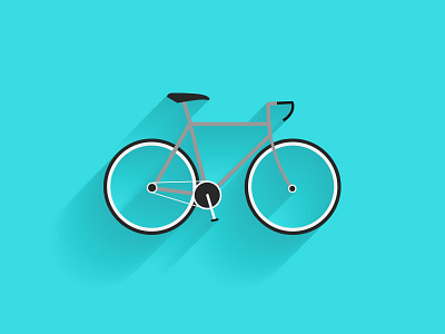 Flat Bike bike blue flat icon shadow