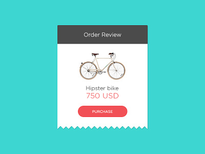Order Review bike ecommerce ticket