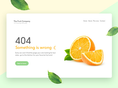 404 fruit store error page 404 fruit leaves orange store ui ui challenge