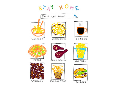 Stay Home design vector