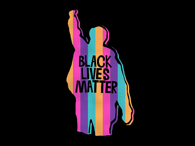 Black lives matter animation art design flat illustration illustrator typography vector