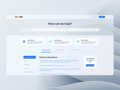 JKM Help Desk design helpdesk ui web design
