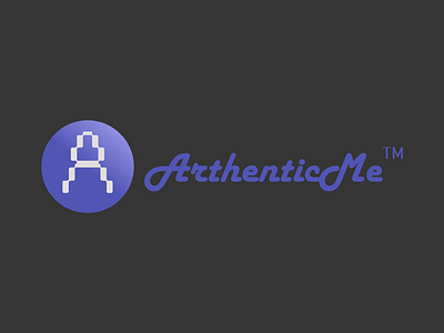ARThenticMe Logo Redesign artists cryptocurrency logo word mark