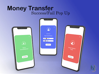 Success/Fail Pop Up for a Money Transfer 011 dailyui message popup static