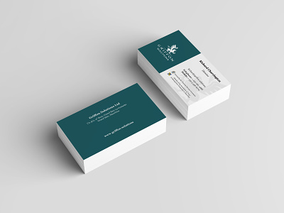Matte double sided laminated business card branding design