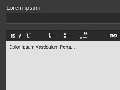 Text Editor UI cms dark icons text editor ui