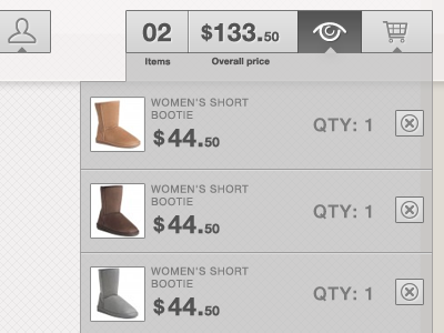 Shopping Cart Dropdown button cart drop down glow shop shopping ui ux