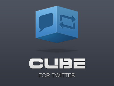 Cube For Twitter animation app css html5 icon iphone landing page logo twitter ui web