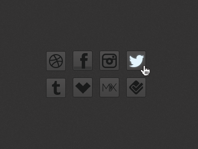Social Network Icons buttons cybertech designermx dribbble facebook icons instagram social media tumblr twitter ui ux