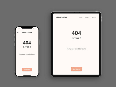 404 Page design minimal ui ux