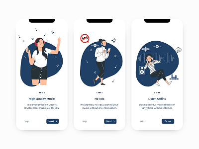 Onboarding app design illustration ui ux