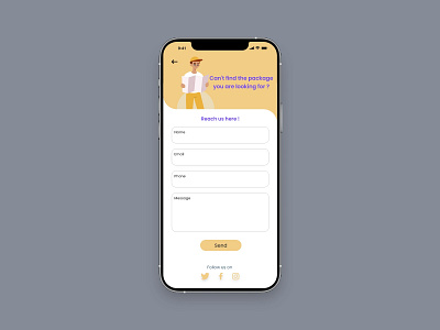 Contact us app design ui ux