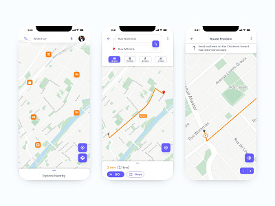 Map app design ui ux