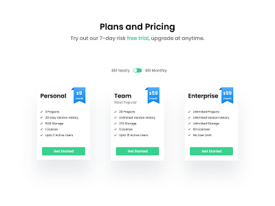 Pricing design ui ux