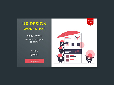 Special Offer design glassmorphism ui ux