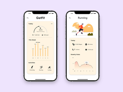 Workout app design minimal ui ux