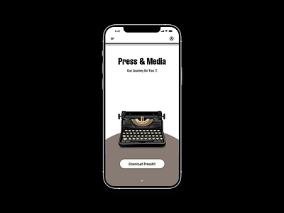 Press Page app design minimal ui ux