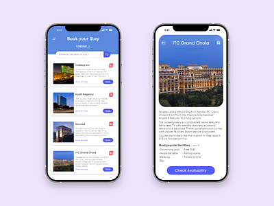 Hotel Booking app design ui ux