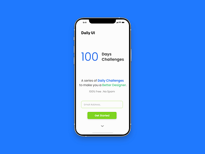 Daily UI Landing Page app design minimal ui ux