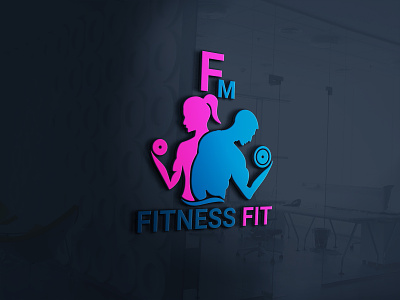 3D fitness fit logo