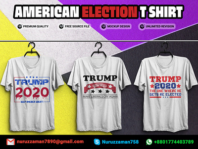 President Trump American Typography T-shirt Bundle