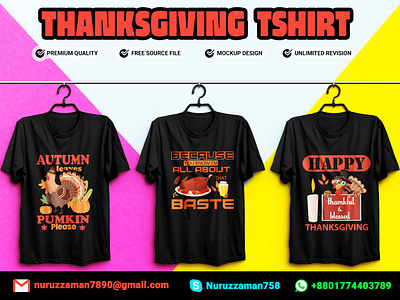 Thanksgiving T-Shirts Design Bundle