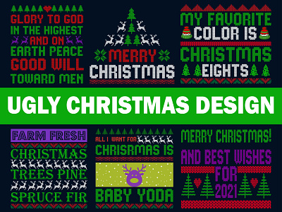 Ugly Christmas Typography Design christmassweater typography art ugly ugly christmas ugly christmas design ugly christmas design ugly christmas sweater ugly xmas uglydesign winter wintersweater