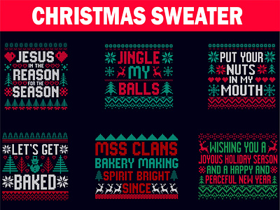 Ugly Christmas Typography Design christmas design christmas gift christmas party holiday sweaters ugly christmas ugly christmas sweater ugly element ugly sweater uglygifs winter xmas ugly